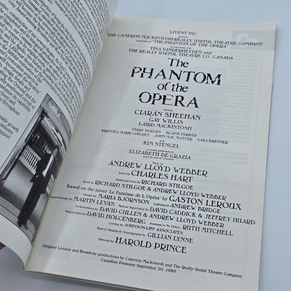 Vintage 1995 The Phantom Of The Opera Pantages Theatre Program Playbill - Picture 5 of 7